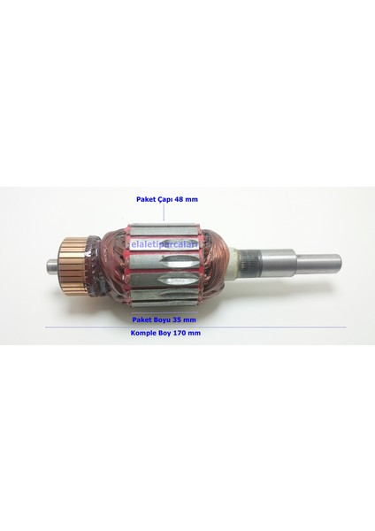 Felisatti Tipi Titreşimli Tp 517 Endüvi Rotor Kollektör