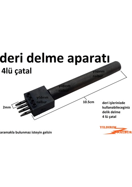 Deri Delme Aparatı 4 Lü Çatal Delik Açma Çivisi Dörtlü Aparat fiyatları