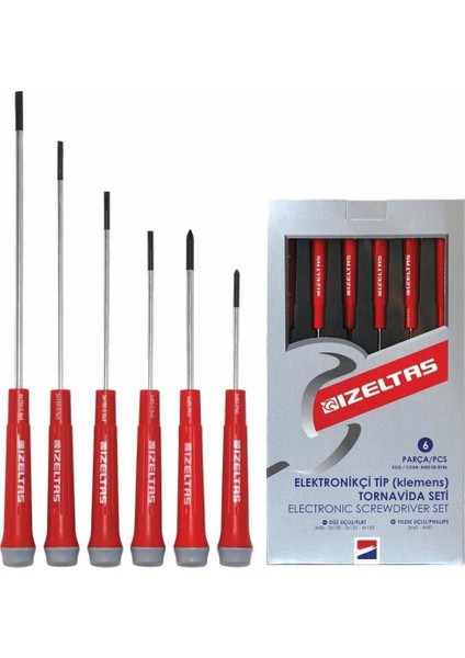 Izeltaş Elektronikçi Klemens Tornavida 6 Parça