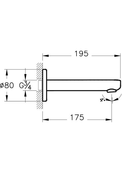 Root Round A42720 Çıkış Ucu, Krom