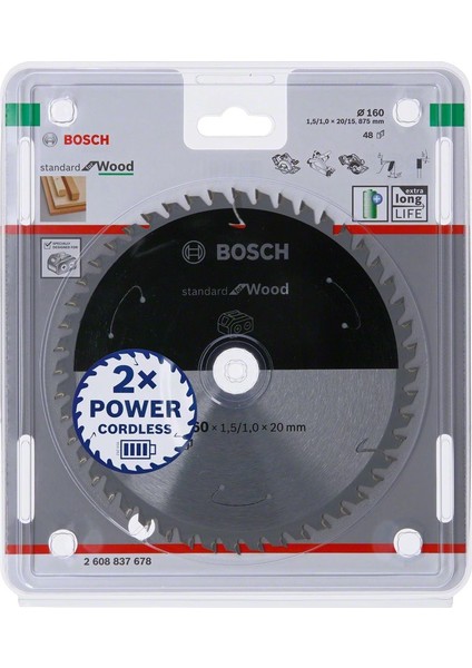 - Standard For Serisi Ahşap Için Akülü Daire Testere Bıçağı 160*20 mm 48 Diş 2608837678 fiyatları