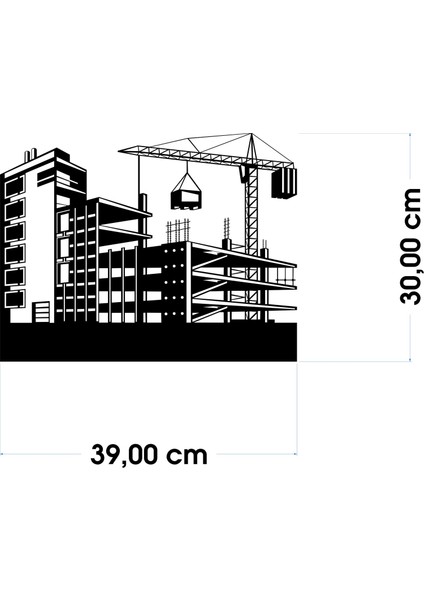 Inşaat Duvar Tablosu-Mühendis-Mimar Dekoratif TABLO-MDF-39X30