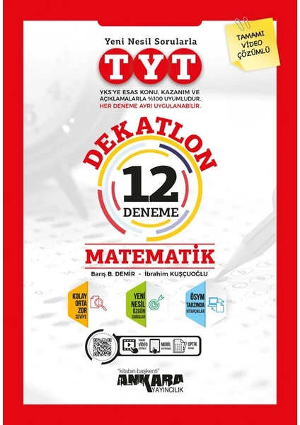 Ankara Yayıncılık TYT Matematik Dekatlon 12 Deneme