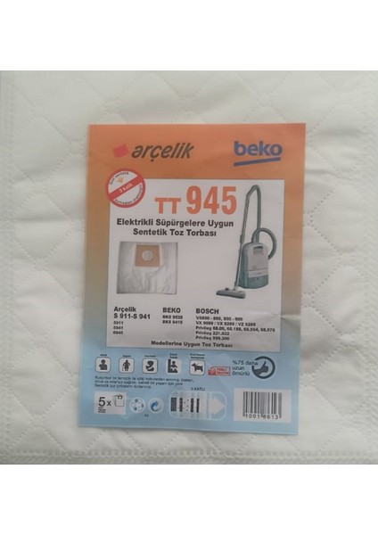 - Beko TT945 Toz Torbası