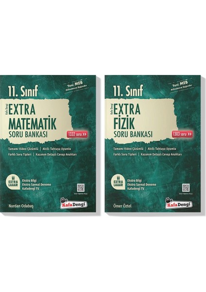 11.Sınıf Matematik Fizik Extra Soru Bankası Seti 2022 (2 Kitap)