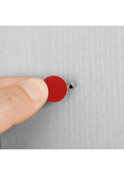 Yapışkanlı Vida Tapası Tıpası Kırmızı Vida Kapatıcı Kapağı 100 Adet