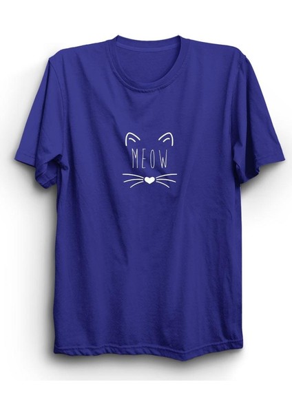 Meow Kedi Baskılı Tshirt