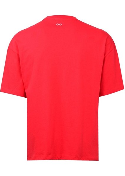 Oversize Peluş Ayıcık Tasarım Kırmızı Kadın Erkek Tişört fiyatları