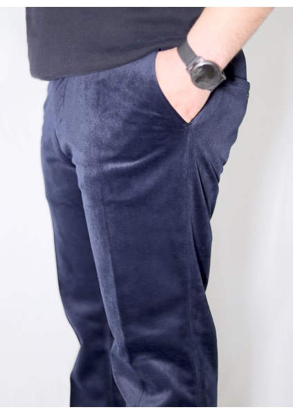 Erkek Klasik Kesim Lacivert Kadife Pantolon fiyatları