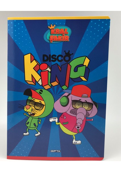 A4 Kral Şakir Tel Dikiş Karton Kapak Çizgili Defter Mavi 60 Yaprak
