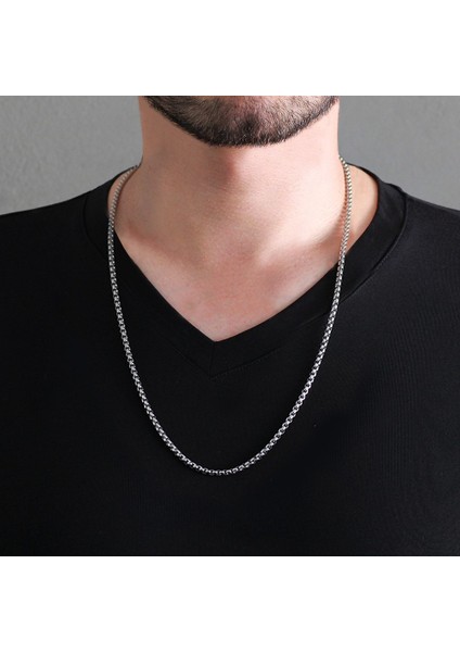 Silver Renk Çelik Erkek Popcorn Zincir fiyatları