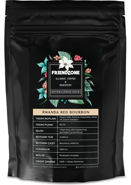 Rwanda Musasa Red Bourbon Yöresel Kahve 500 gr