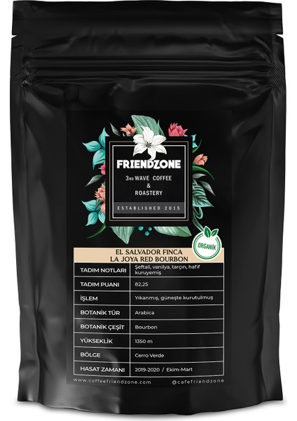El Salvador Finca La Joya Red Bourbon Yöresel Kahve 250 gr