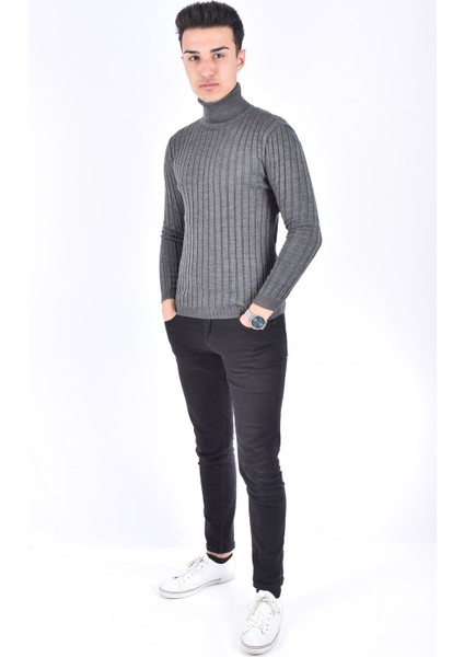 Fbı 7648 Tam Balıkçı Fitilli Kazak/gri/l