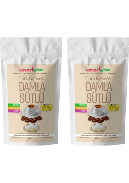 2x (200GR.) Damla Sütlü Türk Kahvesi