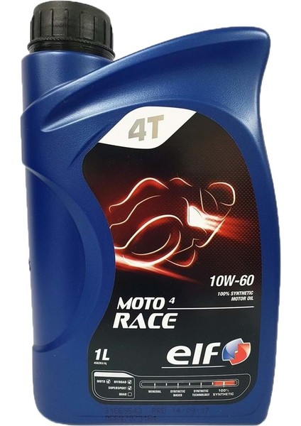 Moto 4 Race 10W-60 Full Synthetıc Elf Motor Yağı 1l