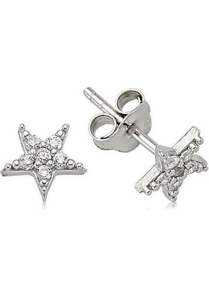 Gümüş Yıldız Çivili Küpe fırsatları