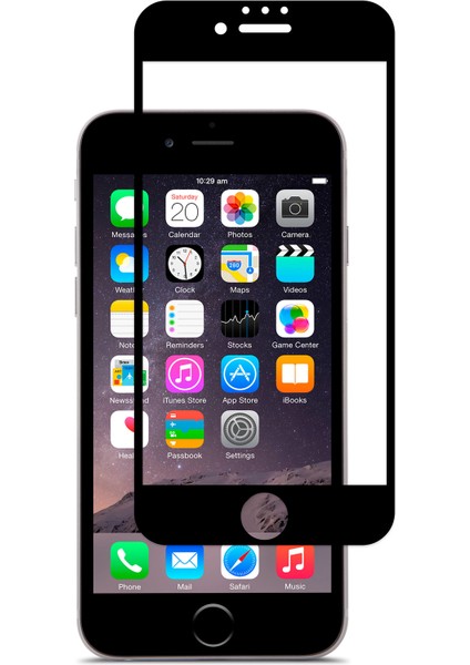 Apple iPhone 7 / 8 Ekran Koruyucu Seramik Mat Nano 9d Tam Kaplama Siyah