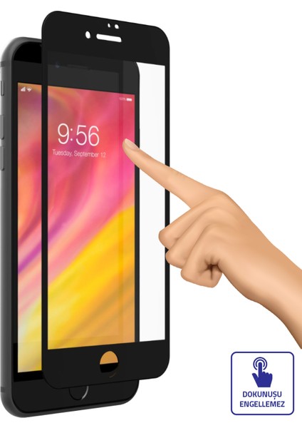 Apple iPhone 7 / 8 Ekran Koruyucu Seramik Mat Nano 9d Tam Kaplama Siyah fırsatları