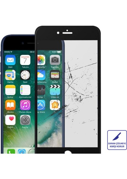 Apple iPhone 7 / 8 Ekran Koruyucu Seramik Mat Nano 9d Tam Kaplama Siyah indirimleri