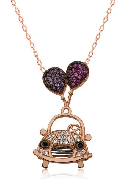 Gümüş Balonlu Araba Bayan Kolye fiyatları