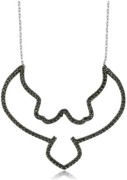 Gümüş Kara Kartal Bayan Kolye