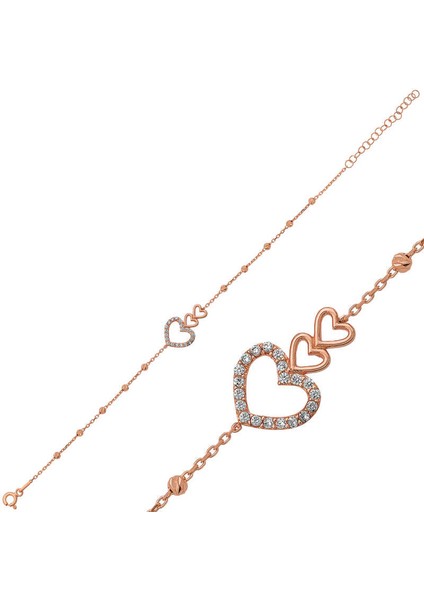 Gümüş Dorissa Üç Kalp Bileklik fiyatları