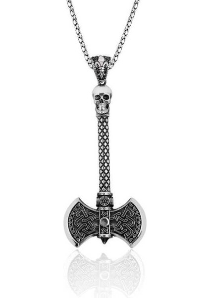 Gümüş Balta Erkek Kolye