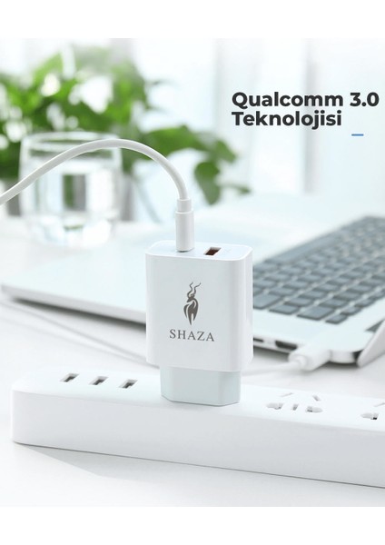 SZ-102 Çift Çıkışlı USB Qc3.0 ve Type-C Başlık PD20W Ev Şarj Aleti indirimleri