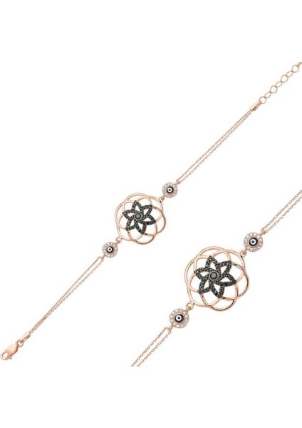 Gümüş Yaşam Çiçeği Bayan Bileklik