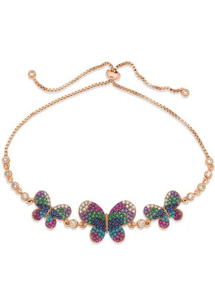 Gümüş Kelebekli Asansör Bileklik