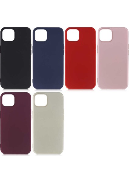 Case 4U Apple iPhone 13 Mini Kılıf Klasik Mat Renkli Yumuşak Premier Silikon Rose Gold