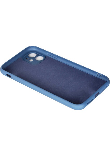 Case 4U Apple iPhone 11 Kılıf Kamera Korumalı Içi Kadife Logosuz Mara Lansman Silinebilir Kılıf Lacivert