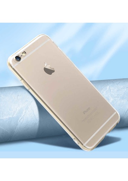 Apple iPhone 6 Kılıf Kamera Korumalı Yumuşak Şeffaf Ince Süper Silikon