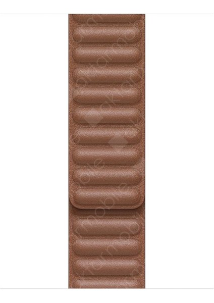 Apple Watch 7 6 Se 5 4 3 2 1 - 38 / 40 / 41 mm Uyumlu Baklalı Model Deri Kayış Mıknatıslı Kordon Kahverengi fiyatları