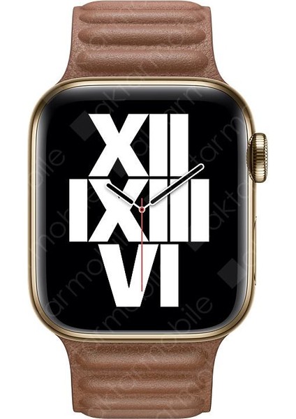 Apple Watch 7 6 Se 5 4 3 2 1 - 38 / 40 / 41 mm Uyumlu Baklalı Model Deri Kayış Mıknatıslı Kordon Kahverengi modelleri
