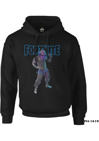 Fortnite - Raven Erkek Fermuarsız Kapşonlu
