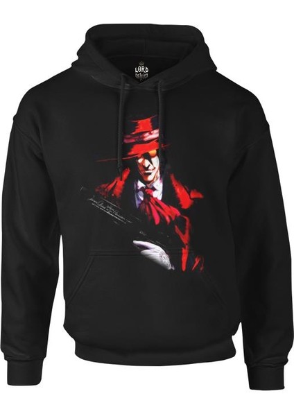 Hellsing - Alucard Siyah Erkek Fermuarsız Kapşonlu