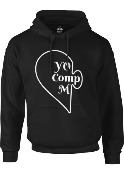 You Complete - Comp Siyah Erkek Fermuarsız Kapşonlu