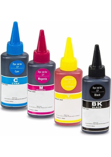 T673 Epson L810 Uyumlu 1 Set 4 Renk Muadil Mürekkep 70 ml 5000SYF