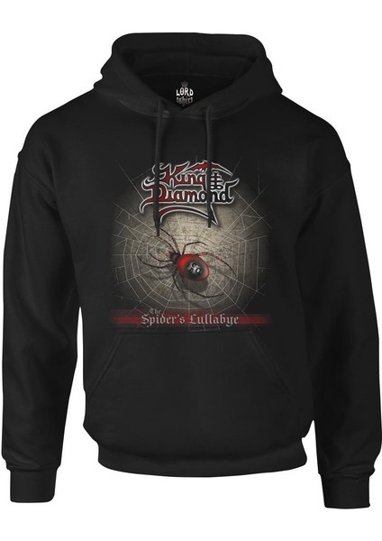 King Diamond Siyah Erkek Fermuarsız Kapşonlu
