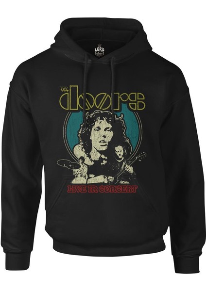 The Doors Siyah Erkek Fermuarsız Kapşonlu