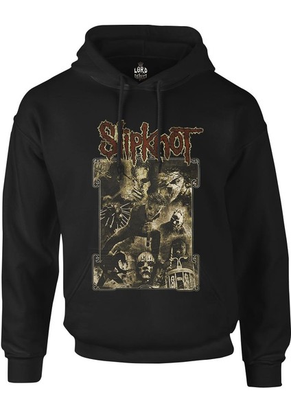 Slipknot Siyah Erkek Fermuarsız Kapşonlu