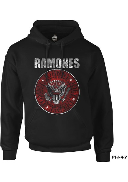 Ramones Siyah Erkek Fermuarsız Kapşonlu fiyatları