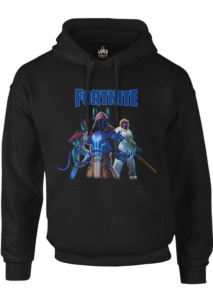 Fortnite - Ice King Siyah Erkek Fermuarsız Kapşonlu