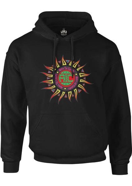 Alice In Chains Siyah Erkek Fermuarsız Kapşonlu
