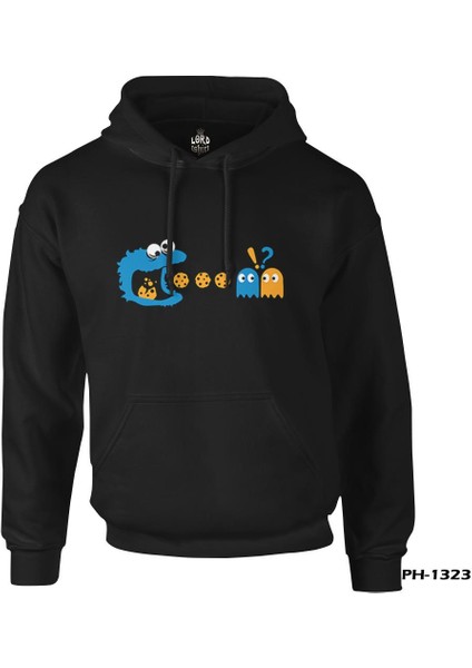 Pac-Man - Kurabiye Canavarı Siyah Erkek Fermuarsız Kapşonlu fiyatları