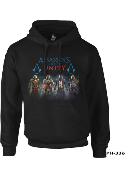 Llord T-Shirt Assassin's Creed - Unity Siyah Erkek Fermuarsız Kapşonlu