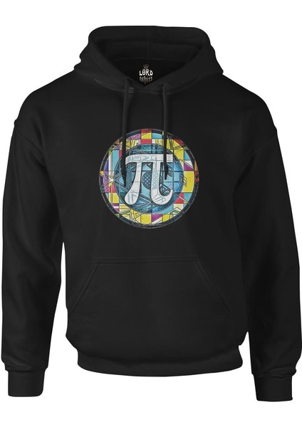 Matematik - Pi 5 Siyah Erkek Fermuarsız Kapşonlu