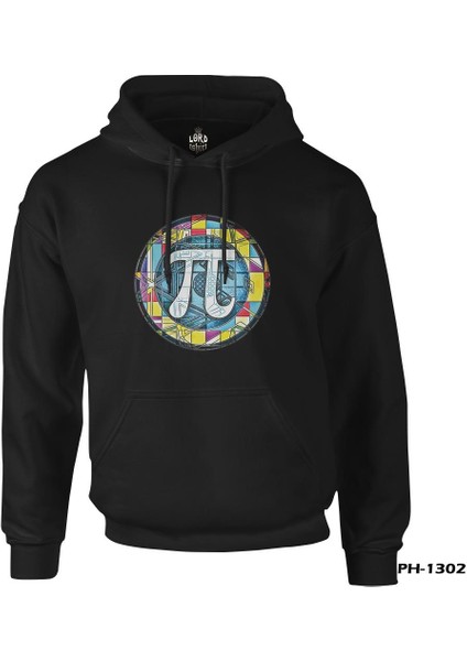 Matematik - Pi 5 Siyah Erkek Fermuarsız Kapşonlu